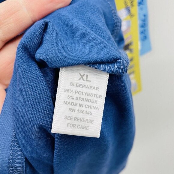 Muk Luks Womens Size XL Short Sleeve Soft Pajama Sleep Shirt in Blue 1576 - Picture 8 of 8
